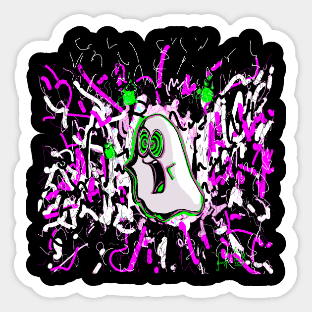 ghost Sticker by LexonyXCD